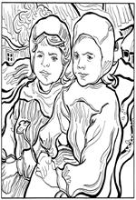 coloring page Vincent van Gogh